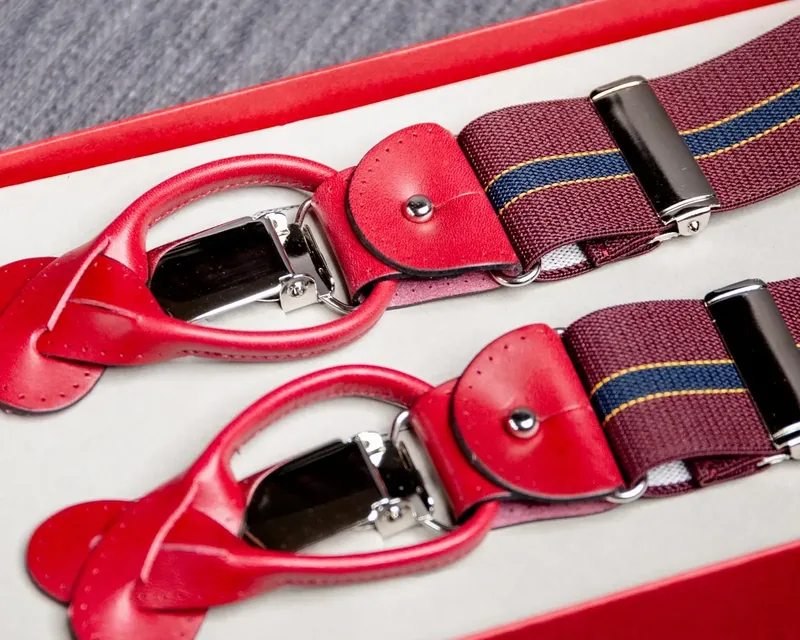Hosenträger Flex Regiment Dark Red Combine, Titelbild der Themenwelt Hosenträger gestreift