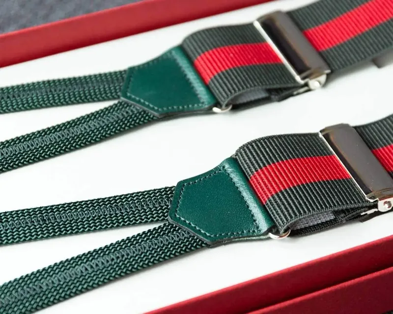 Hosenträger Flex Block Stripes Olive Classic, Titelbild der Themenwelt Grüne Hosenträger