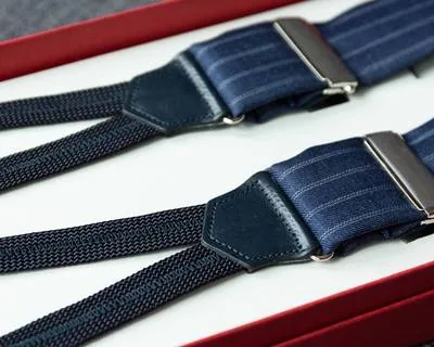 Hosenträger Wolle Bluestripe Classic a