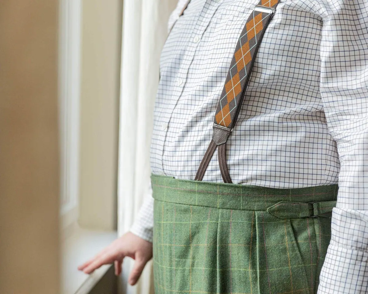 Suspenders Flex Argyle Brown Classic b - view 3