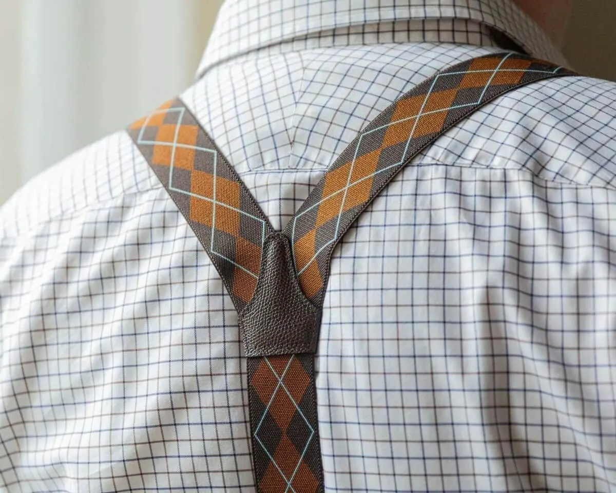 Suspenders Flex Argyle Brown Clips - view 2