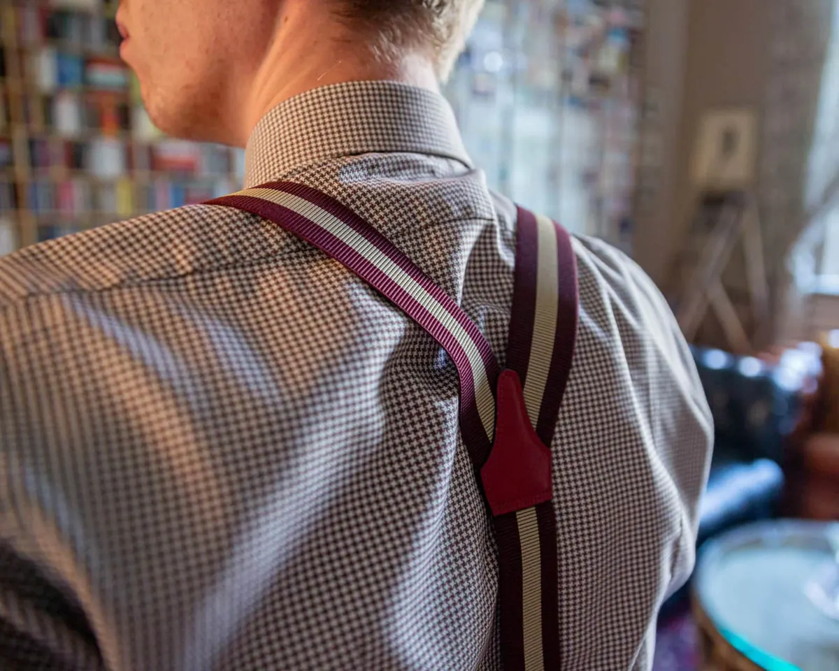 Suspenders Flex Block Stripes Brown Classic - view 3