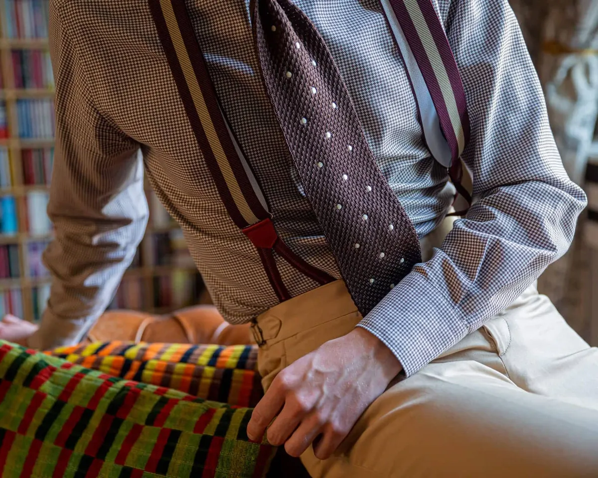 Suspenders Flex Block Stripes Brown Classic - view 4