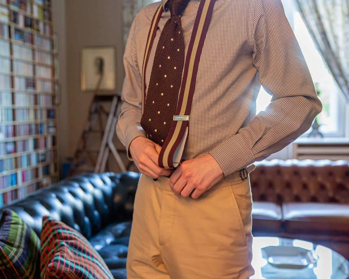Suspenders Flex Block Stripes Brown Classic - view 2