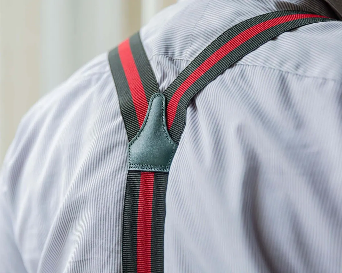 Suspenders Flex Block Stripes Olive Classic - view 4