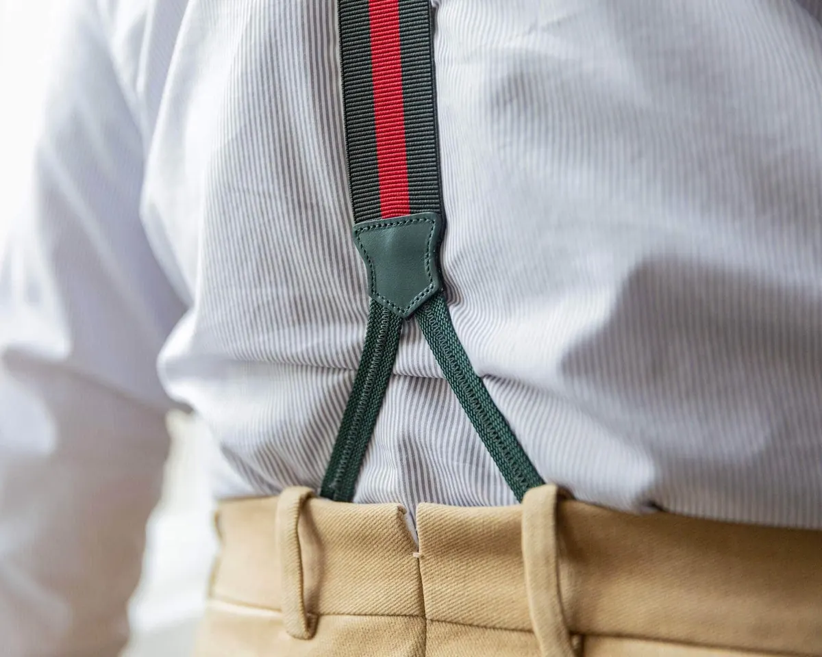 Suspenders Flex Block Stripes Olive Classic - view 5