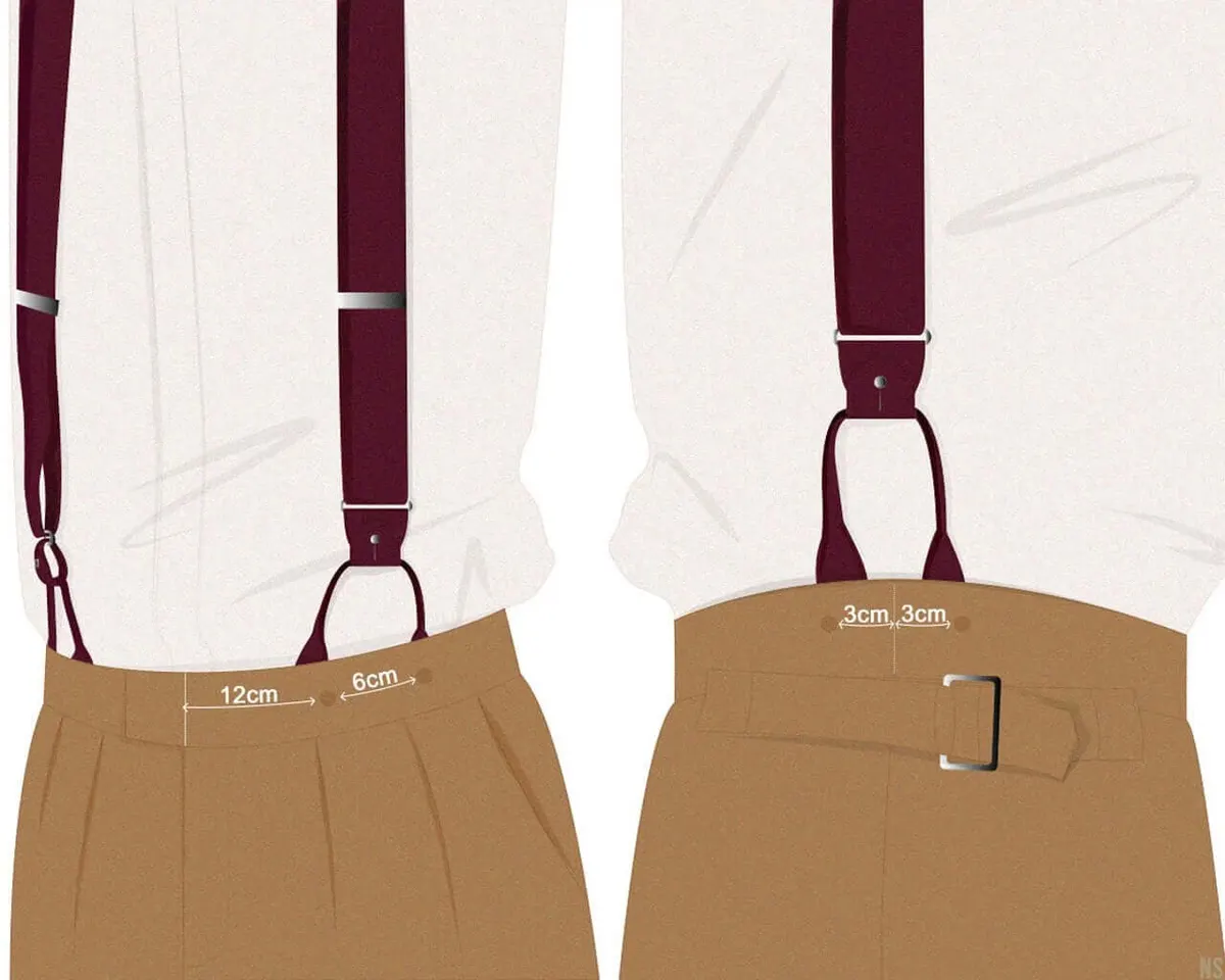 Suspenders Flex Pattern Ochroid Combine - view 2