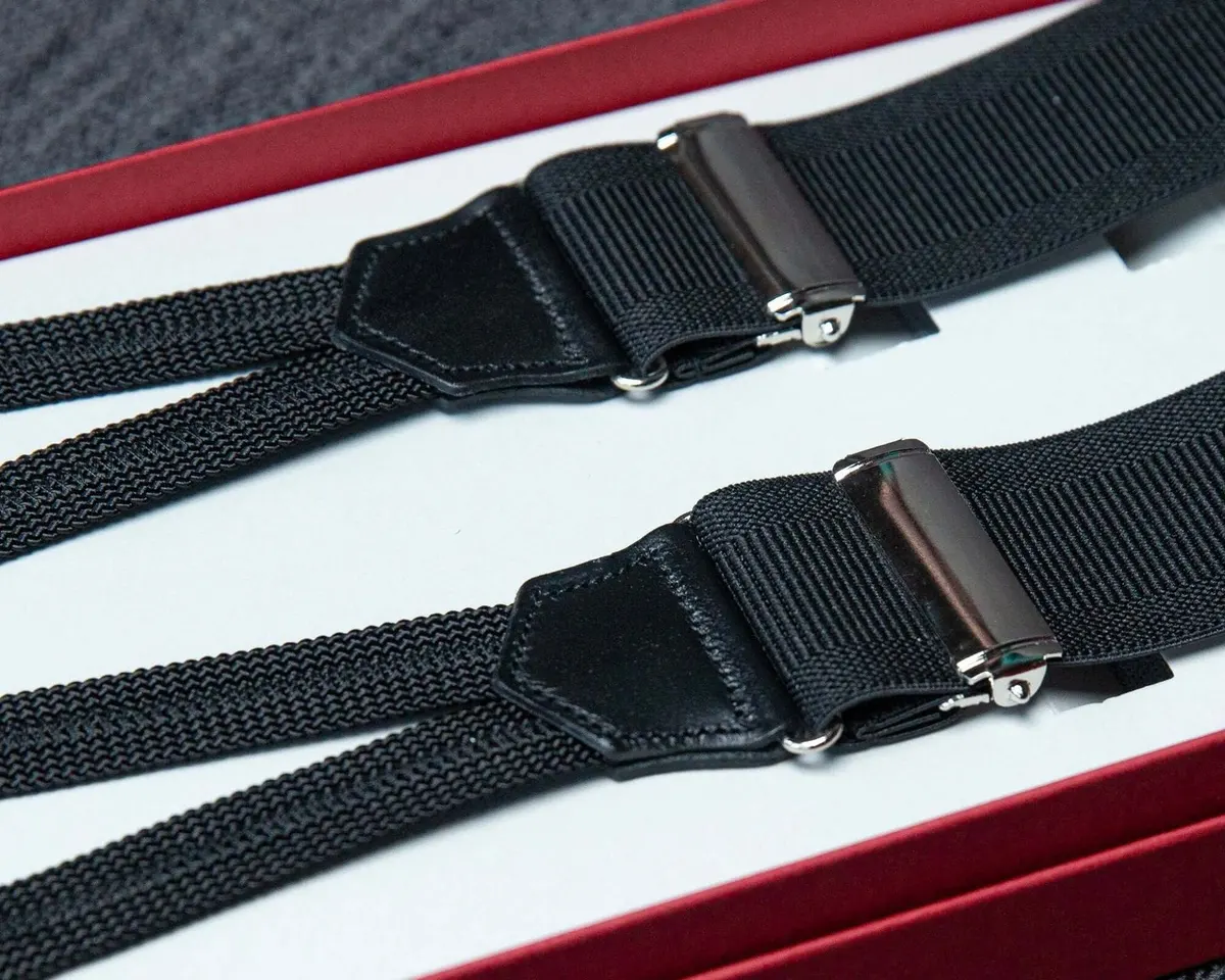 Hosenträger Flex Plain Black Classic