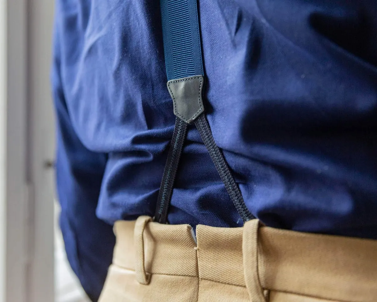 Suspenders Flex Plain Blue Classic - view 4