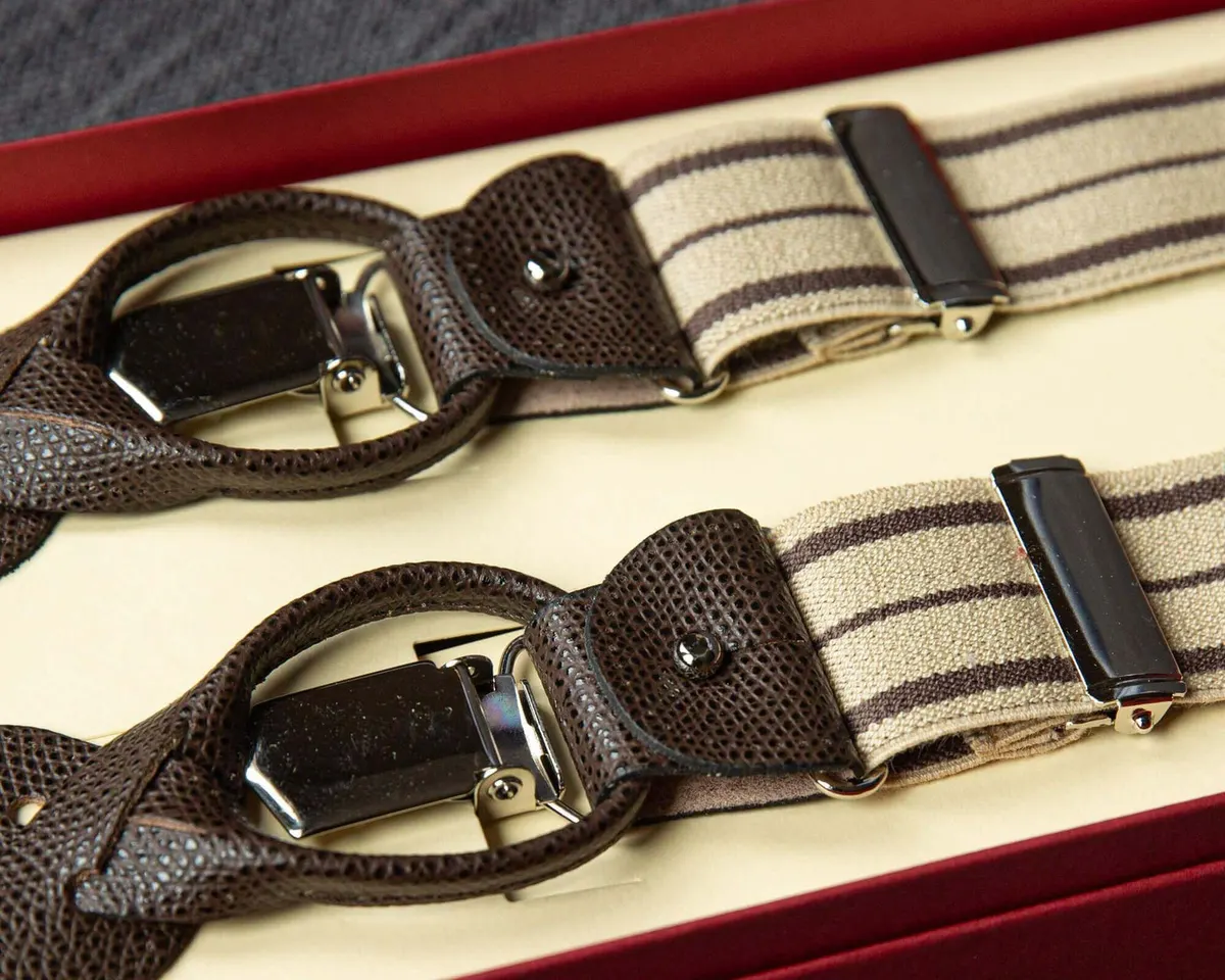 Hosenträger Flex Regiment Beige Brown Combine