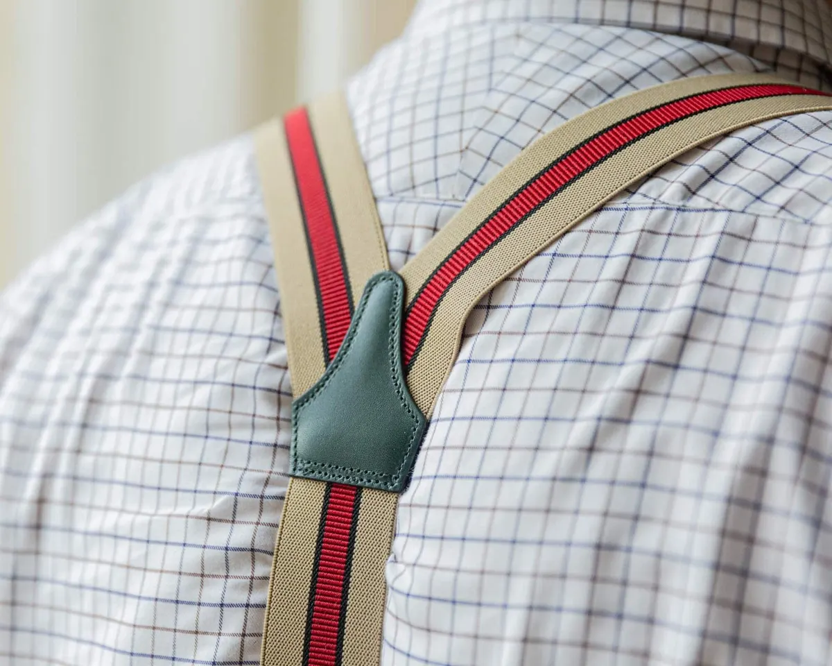 Suspenders Flex Regiment Beige Red Classic - view 3