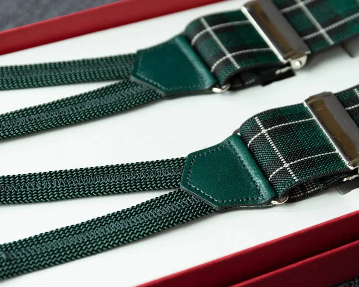 Hosenträger Flex Tartan Green Classic