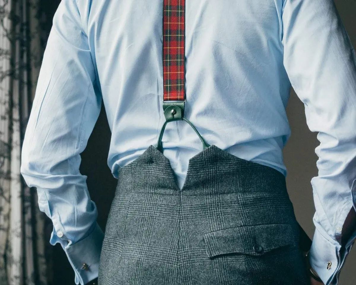 Suspenders Flex Tartan Red Combine - view 5