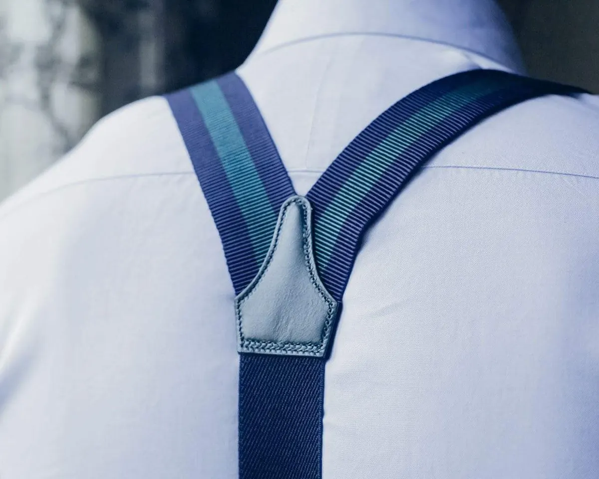 Suspenders Grosgrain Ribbon Blue Classic - view 2