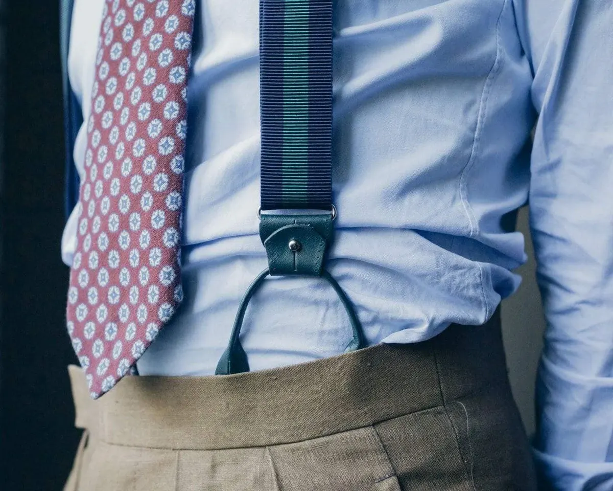Suspenders Grosgrain Ribbon Blue Combine - view 2