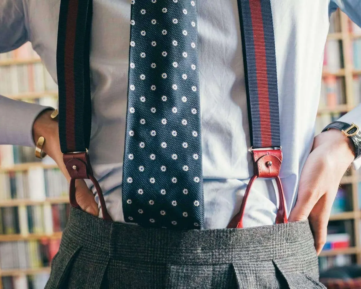 Suspenders Grosgrain Ribbon Claret Combine - view 2