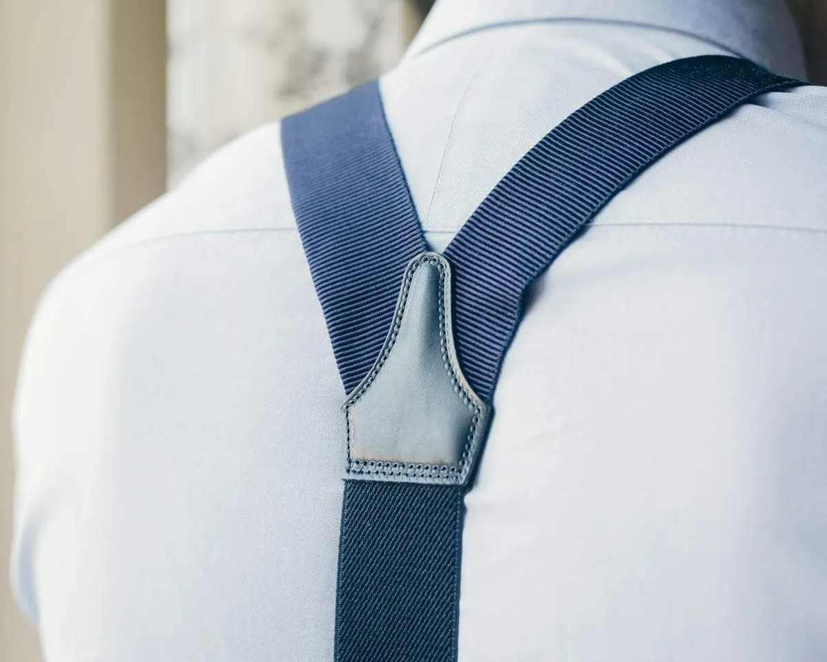 Suspenders Grosgrain Ribbon Navy Combine - view 3