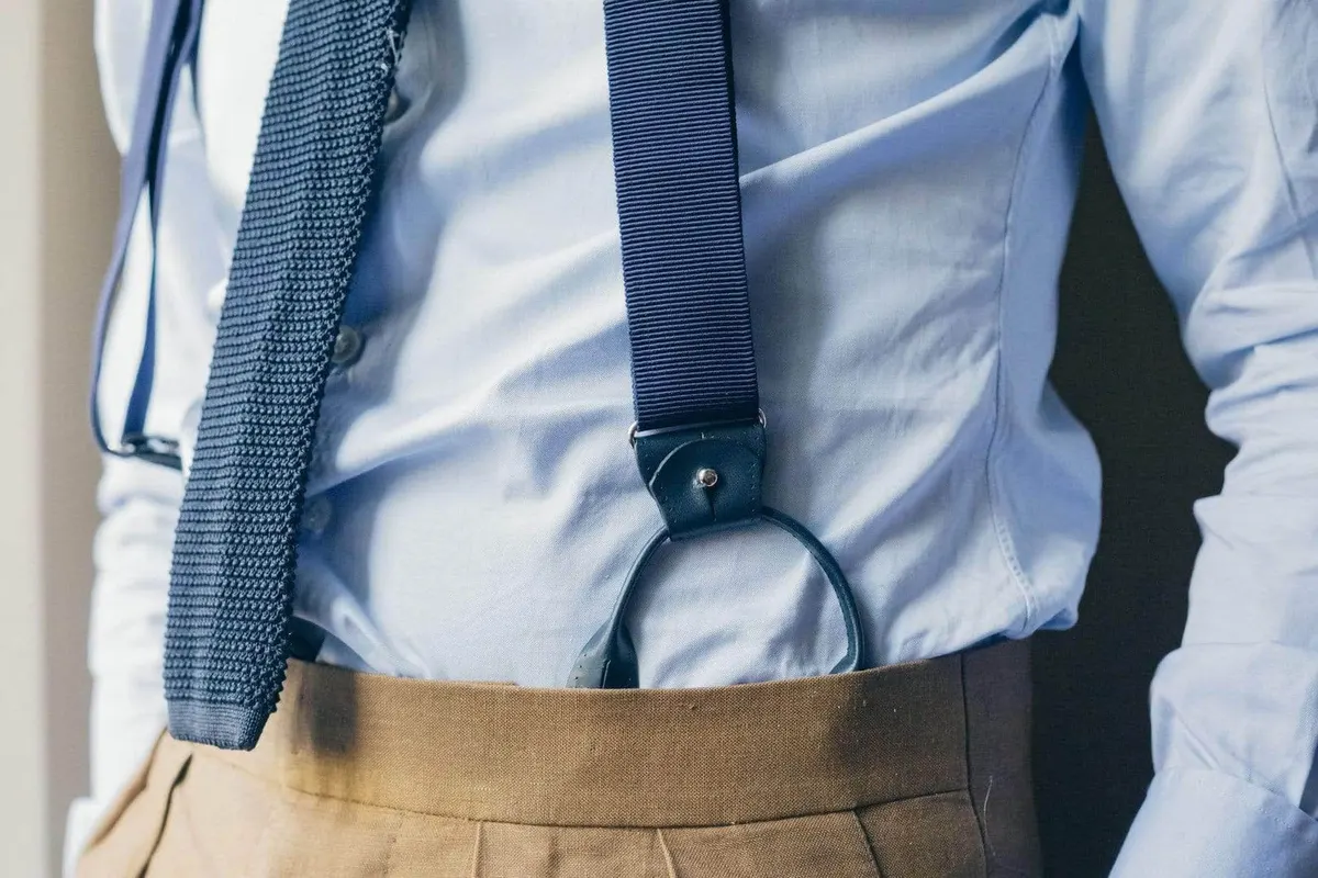 Suspenders Grosgrain Ribbon Navy Combine - view 2