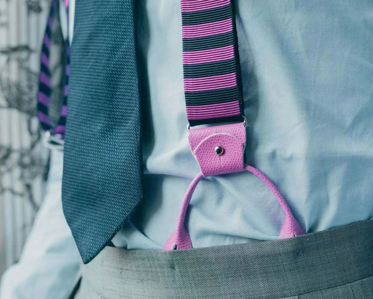 Suspenders Grosgrain Ribbon Pink Combine - view 3