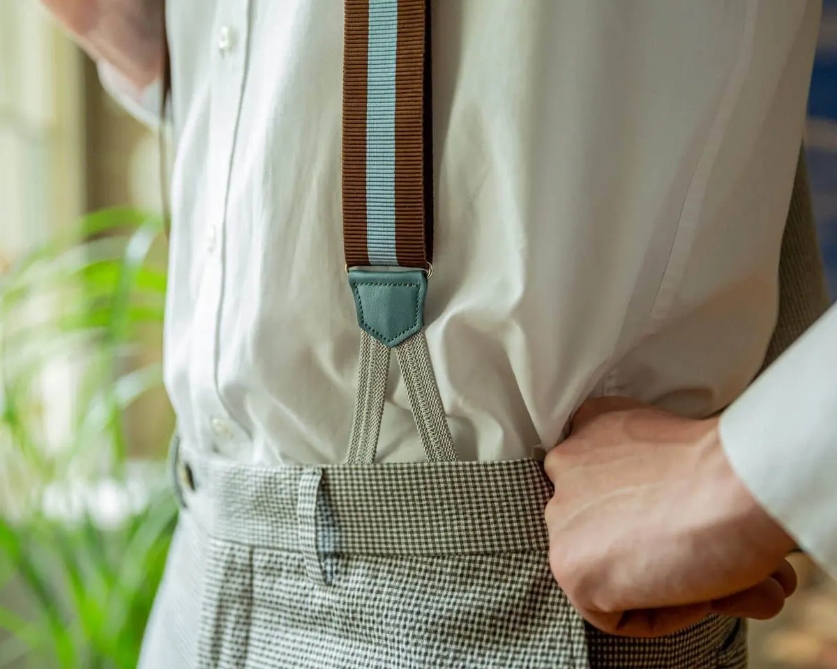 Suspenders Grosgrain Ribbon Powder Blue Classic - view 2