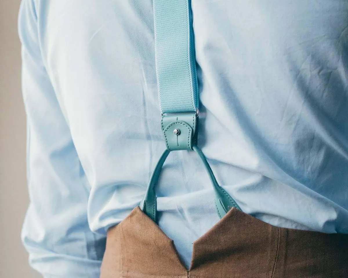 Suspenders Grosgrain Ribbon Powder Blue Combine - view 4