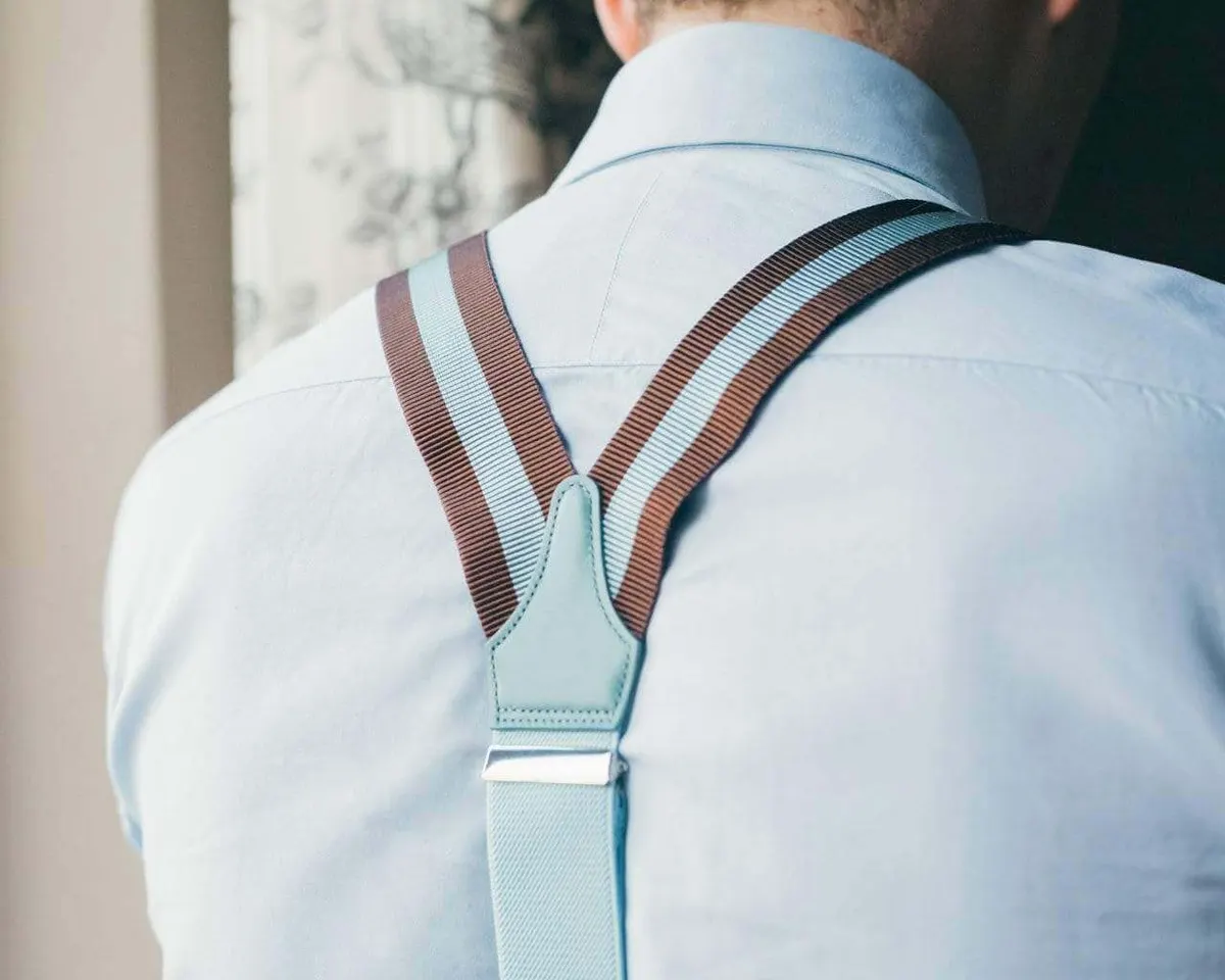 Suspenders Grosgrain Ribbon Powder Blue Combine - view 2