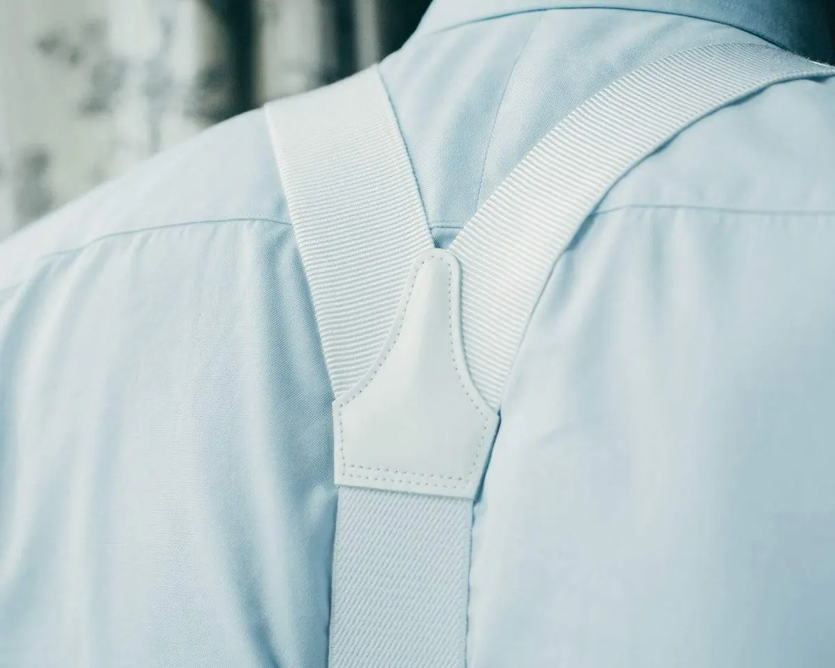 Suspenders Grosgrain Ribbon White Classic - view 2
