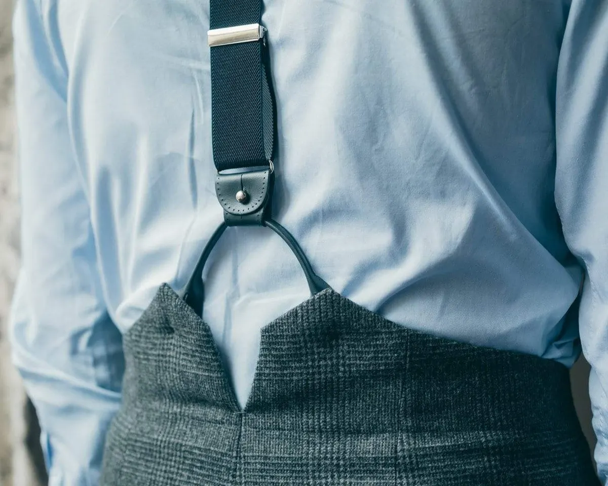 Suspenders Silk Cravat Blue Combine - view 4