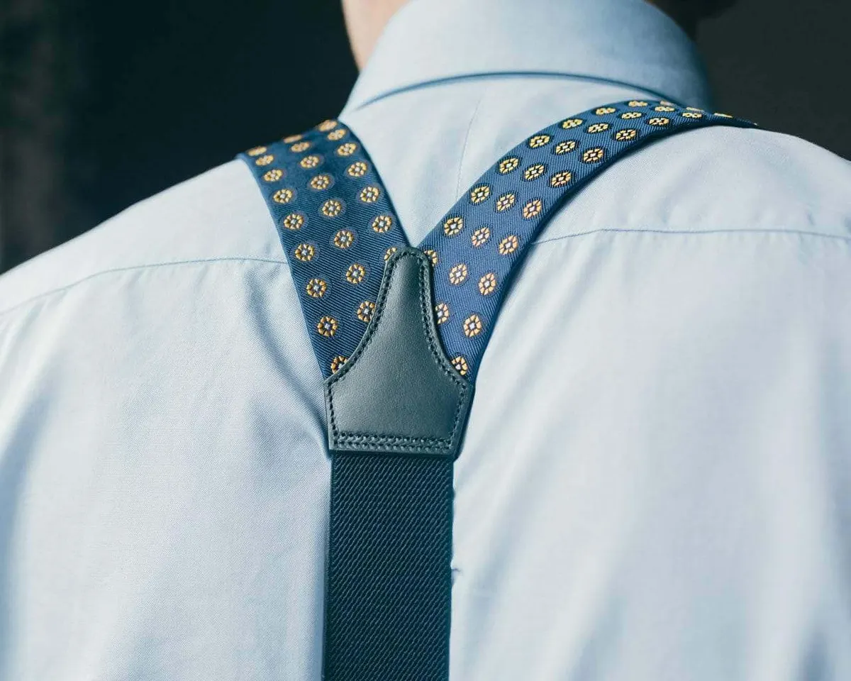 Suspenders Silk Cravat Blue Combine - view 5
