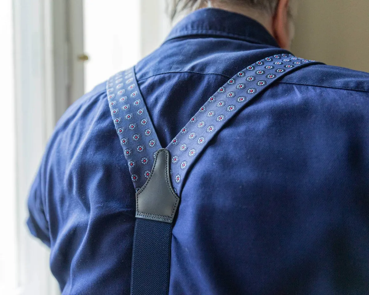 Suspenders Cravat Blue Flower Classic - view 3