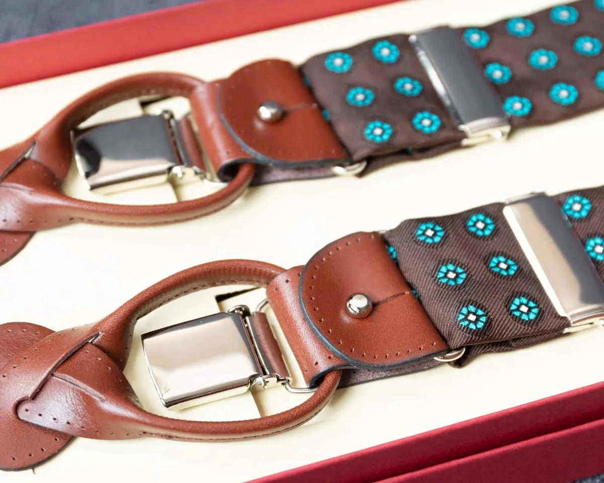 Hosenträger Seide Cravat Brown Combine b