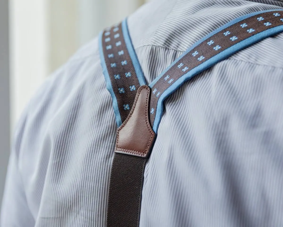 Suspenders Silk Flowers Blue Classic - view 4
