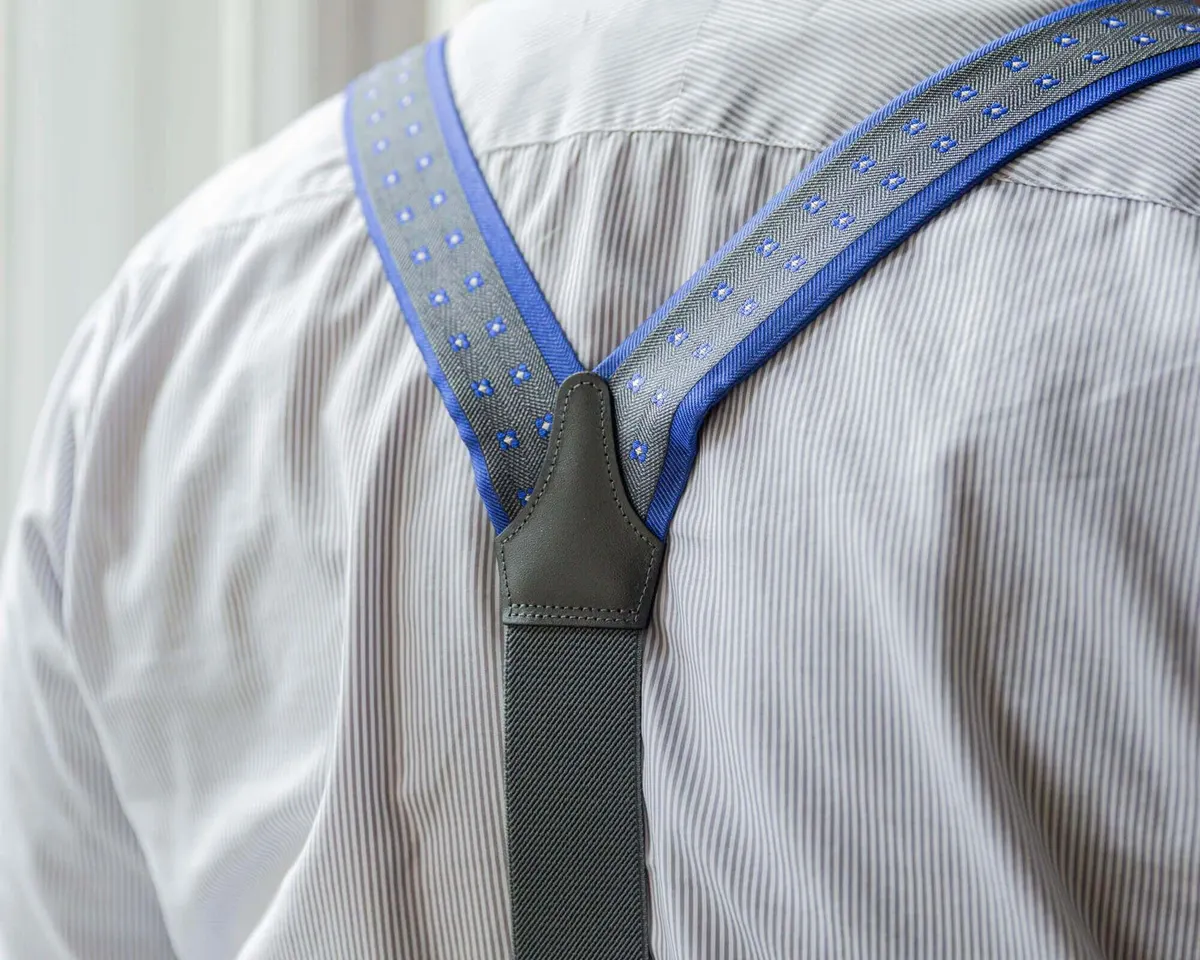 Suspenders Silk Flowers Navy Classic - view 4