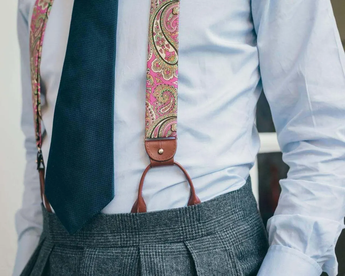 Suspenders Paisley Fuchsia Combine - view 5