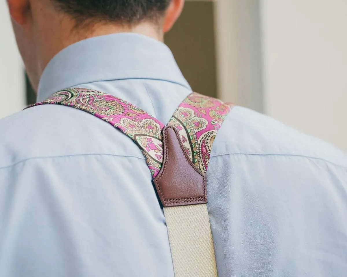Suspenders Paisley Fuchsia Combine - view 3