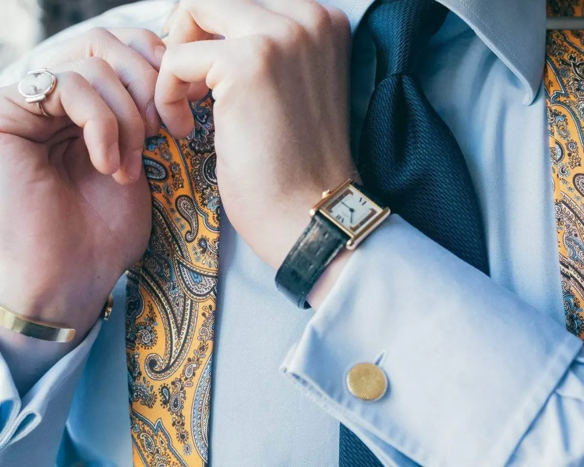 Suspenders Silk Paisley Ochroid Classic - view 2