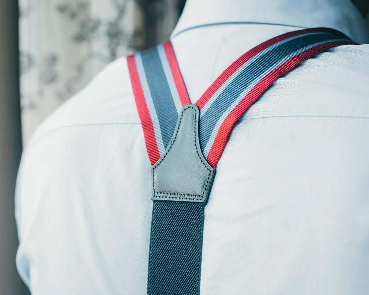 Braces Silk Regimental Blue Combine - view 3