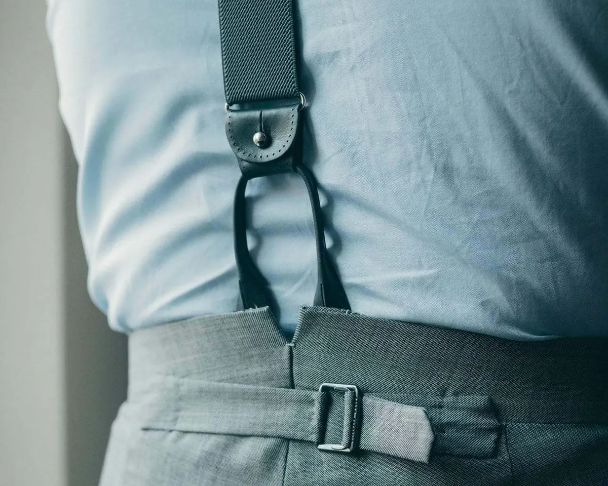 Suspenders Wool Greystripe Combine - view 4