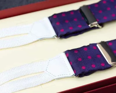 Hosenträger Seide Cravat Lilac Dots Classic