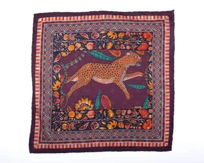 Einstecktuch Gepard Wine Red