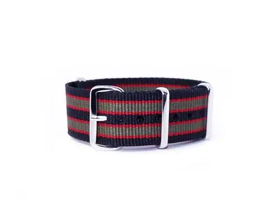 Gestreifte Nato-Straps 007 Goldfinger Khaki (24mm)