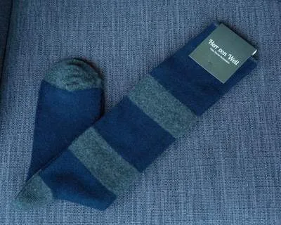 Kniestrümpfe Cross Stripe Blue