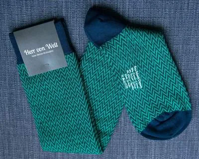 Kniestrümpfe Zigzag Green