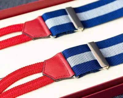 Hosenträger Ripsband Silver Classic