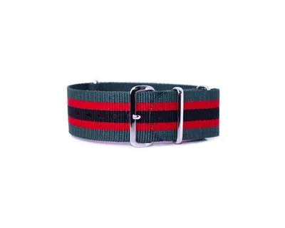 Nato-Straps Grün Rot Schwarz (22mm)