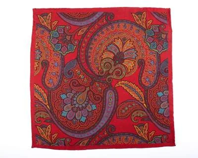 Einstecktuch Paisley Red