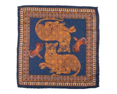 Einstecktuch Gepards Dark Blue