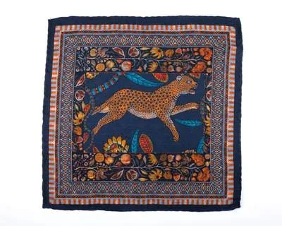 Einstecktuch Gepard Dark Blue