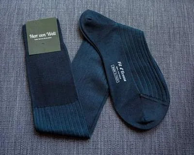 Kniestrümpfe Stripes Darkblue