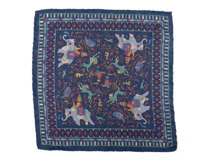 Einstecktuch Elephant Dark Blue
